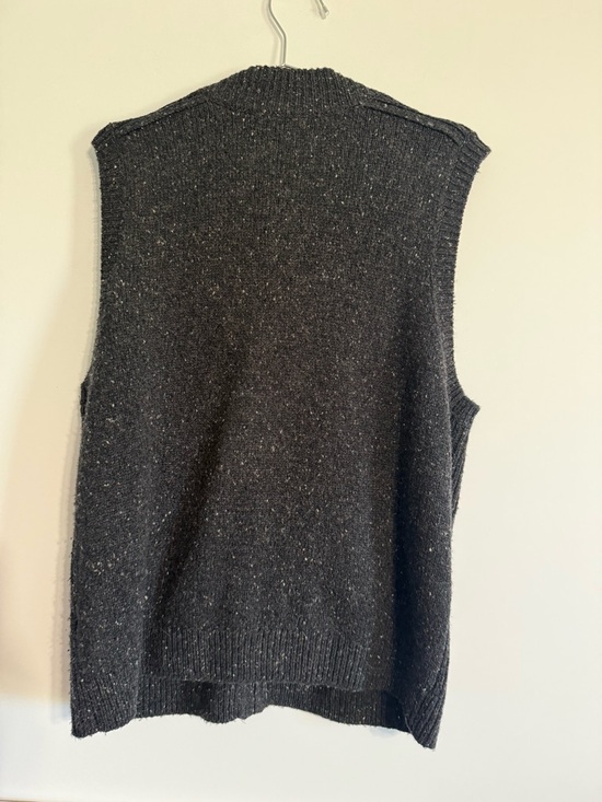 Orvis Men’s XL Wool Cashmere Full Zip Cable Knit Sweater Vest Donegal Gray - Picture 3 of 10